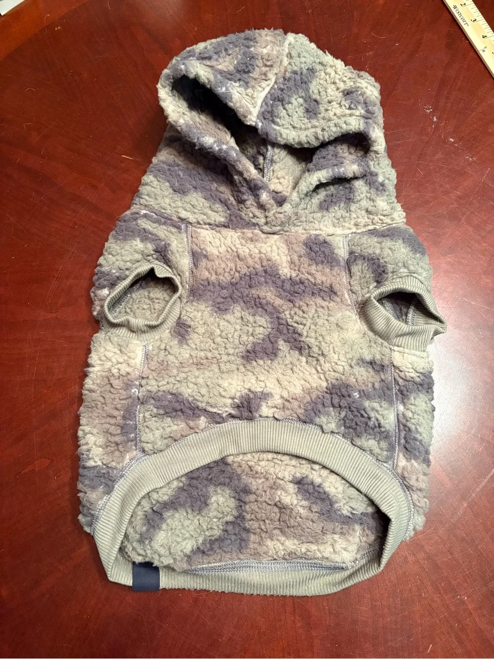 American Eagle Outfitters Plush Camo Sherpa Dog Hoodie
